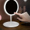 Makeup Mirror LED Lighted USB Powered Desktop Vanity Mirror With Storage Rotating 360 Degree Dimmable 3