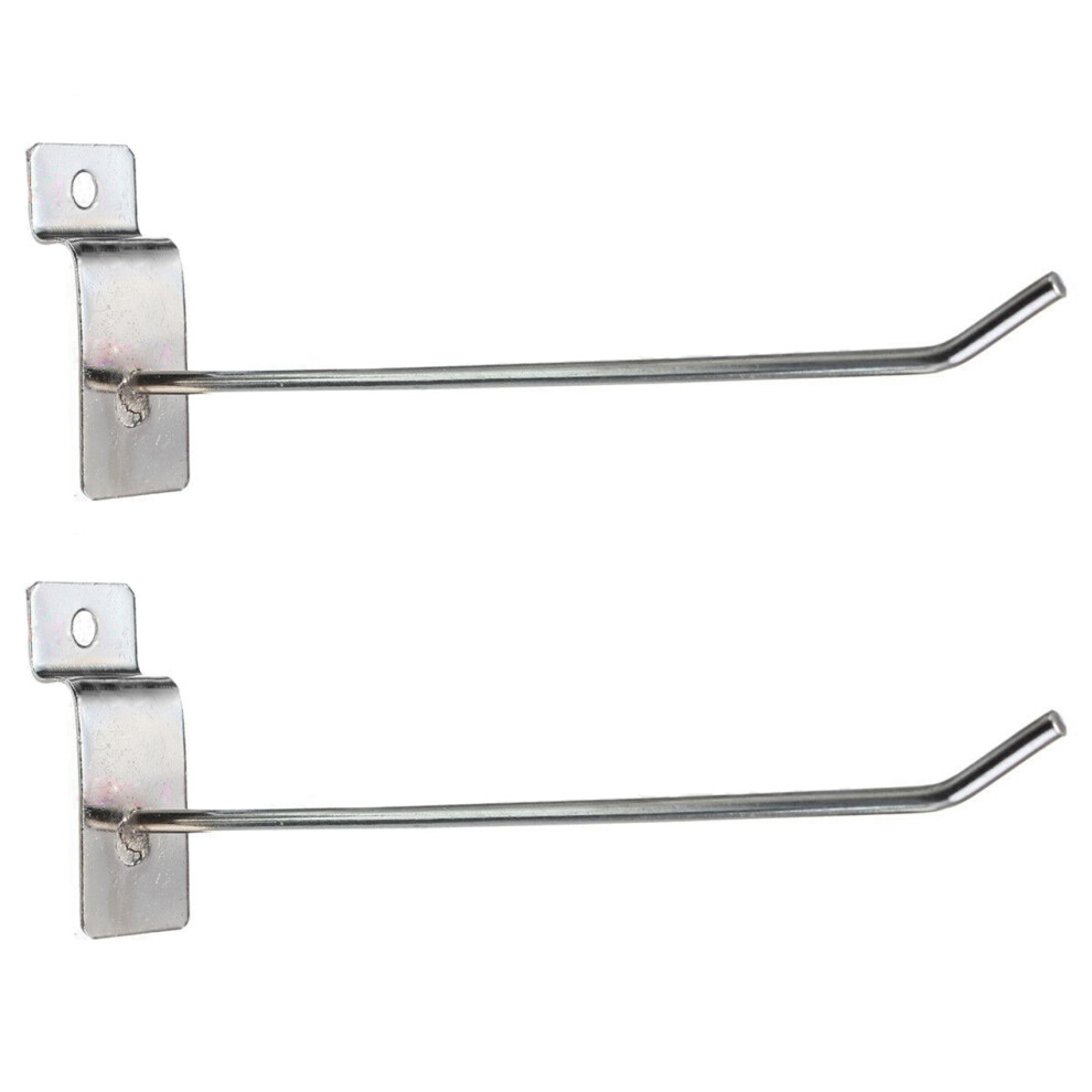 50 X Slatwall Single Hook Pin Shop Display Fitting Prong Hanger 150Mm 6033176089689