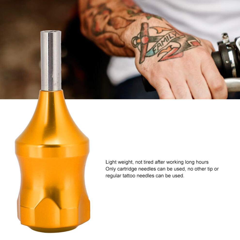Gold 30Mm Alloy Tattoo Grip Handle For Coil & Motor Machines Â