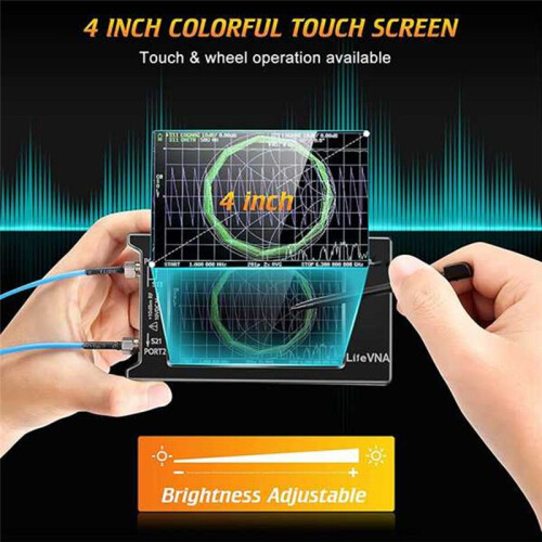 50KHz-6.3GHz Vector Network Antenna Analyzer 4in Measure S Parameters  VHF UHF SWR Phase Delay for  Chart 2