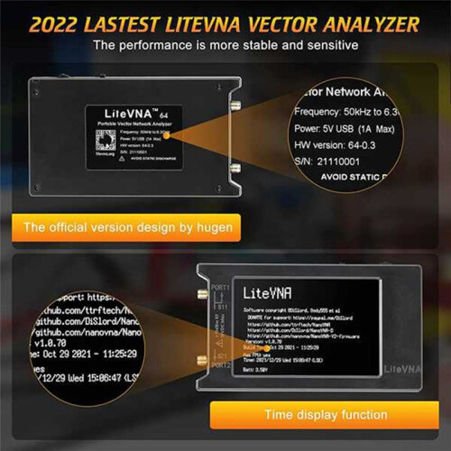 50KHz-6.3GHz Vector Network Antenna Analyzer 4 Pouces Measure S Parameters  VHF UHF SWR Phase Delay pour  Chart 2