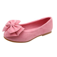 Pink Baby Girl Bow Shoes Soft SlipOn Toddler Ballet Flats with Adorable Bowknot Design Size 8