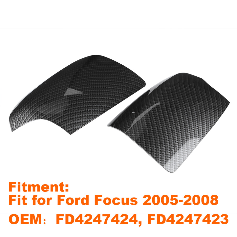 Rearview Mirror Cover Trim For Ford Focus Mk2 2005-2008, Abs, Oem Fd4247423/4 4091379808508