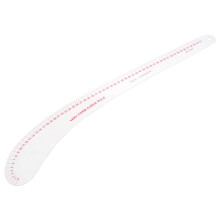 Clear Sewing Ruler for Dress Makers, Dress Makers Ruler with Numbered Graduations, French Curve Ruler for Accurate Pattern Drafting, Transparent