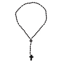 Muince Paidrín Coirníní Dubha, Déanta i Miotal Iomlán, Dearadh Uathúil le Lonrach Obsidian agus Maisiúchán Croise INRI, Muince Amulette