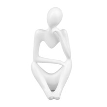 Abstrakt skulpturstatue, sandsteinharpikskomposisjon for gavevalg Moderne hjemmekontordekor, resinthinker-stil (intrikat design)