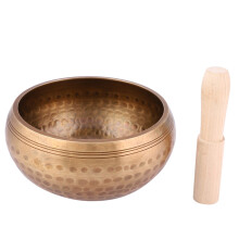 Yoga Singing Bowl with Soothing Sound, Therapeutic Sound Brass Instrument for Meditation and Chakra Balancing, Hand Hammered Design for Healing Energy