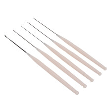Agulhas de crochê para confecção de joias, agulhas para passar linha com design de cabo preciso, ferramentas para miçangas com diâmetro de furo