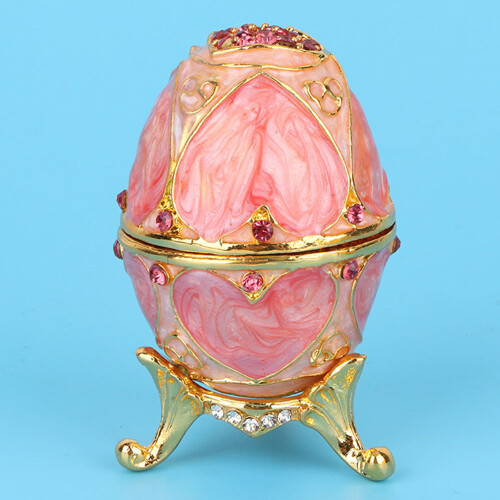 Αυγό Faberge σε vintage στυλ, κουτί κοσμημάτων με αρθρωτό σχεδιασμό και ανθεκτικό και 1