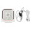 Portable Handheld Neck Fan, 3.7V 3000mAh, Foldable, USB Charging, White 2