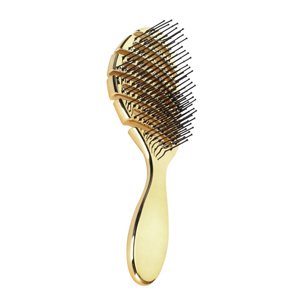 Unisex Gold Vintage Oil Head Comb Hairbrush Scalp Massage Styling Comb
