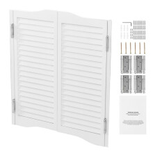 Porte saloon - DUOKU - SS-door2-WH-7 - Bois de pin - 900x28x900 mm - Double battant