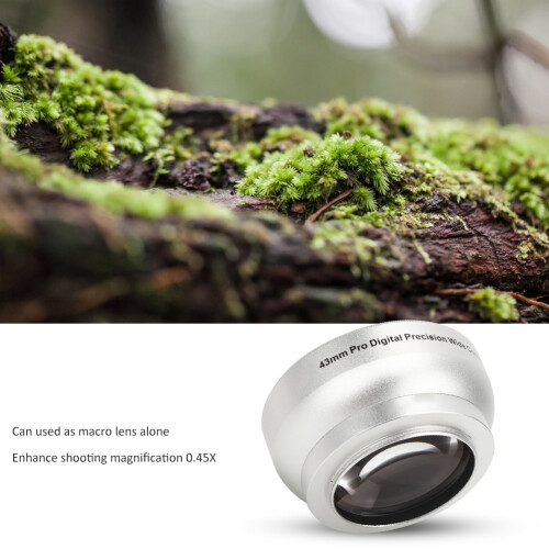 Silber 0,45X 46mm Weitwinkel-Kamera-Objektiv für 62mm Filter