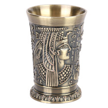 Handgemaakt Egyptisch borrelglas, vintage beker van zinklegering, met ingewikkeld snijwerk, perfect als woondecoratie, ideaal huwelijksgeschenk,