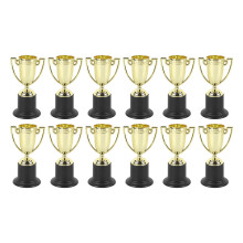 Mini Trophy Cups for Kids Awards, Plastic Gold Trophies Bulk Set with Stable Base, Award Trophy Cups for Recognition and Achievement, Ideal for