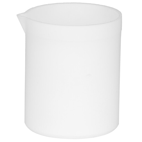 Béquer de polipropileno para material escolar, resistente às intempéries e antiaderente, béquer branco para laboratório, adequado para
