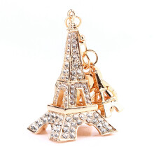 Trendy sleutelhanger, metalen kristallen Eiffeltoren met glinsterende strass-steentjes, een uniek cadeau voor de stijlbewuste.