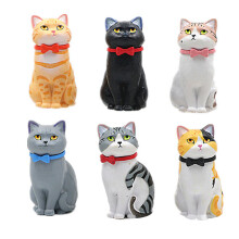 Realistic Appearance Miniature Collectibles for Cake Decoration, 6PCS Cat Figurines with Hand Painted Details, Cute Animal Ornaments Suitable for All