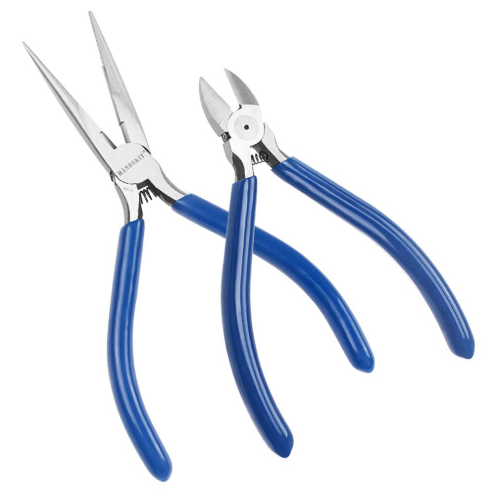 Pliers Set With Needle Nose And Wire Cutter, Ergonomic Grip, Precision Tool For Electronics And Diy 9094768024348