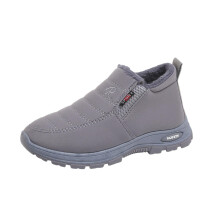 Barefoot Shoes 2026 Winter Hiking Boots, SlipOn Ankle Boots, Warm Lined, Wide Toe Minimalist Sneakers, Unisex UK 8.5 Grey