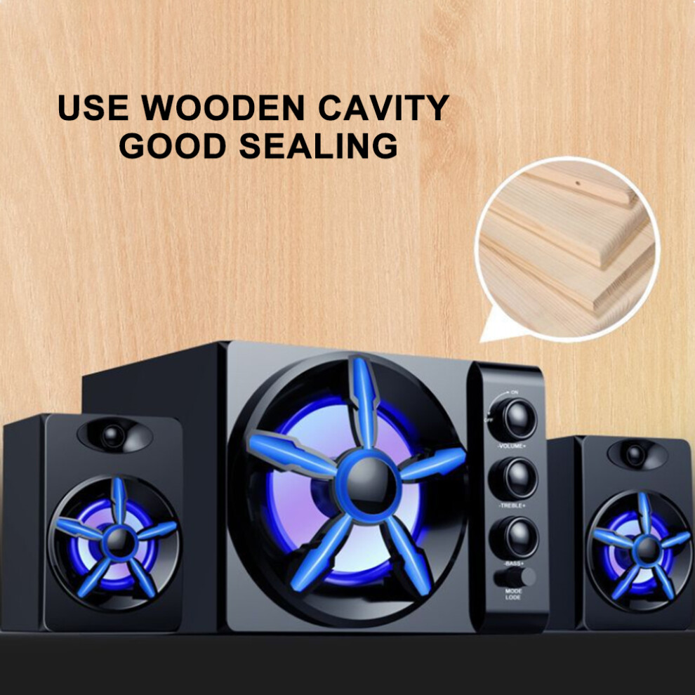 Desktop Notebook 2.1 Subwoofer Stereo Speaker, Bluetooth 5.0, 25Hz-20Khz 7891379819187