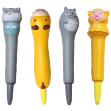 Squishy penne, kawaii penne med yndige designs, skrivekomfort og angstlindring for drenge og piger (5-12 år)