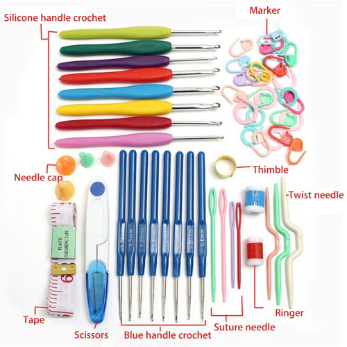 Basic Knitting Supply Kit, Essential Knitting Accessories for Beginners and Professionals, Smooth End and Fine Workmanship (53Pcs) 1