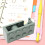 PP Material Desktop Tape Dispenser, Practical Function Easy Cutting for School Office Study Room, Mini Building Block Shape Tape Dispenser with High 5