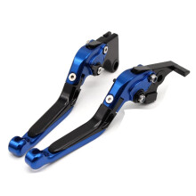 Motorcycle Brake Lever Compatible with YZFR125 20122013 CNC Extendable Folding Adjustable Brake Clutch Levers Blue