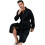 Men's Satin Bathrobe, Ice Silk, Thin Style, Oversized, Long Sleeves, Size M, Blue 5