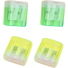 Perfect for Schools Manual Pencil Sharpener, Compact Design for Easy Carry, Bright Colors for a Fun Classroom Environment, Two Different Size Holes,