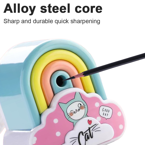 Portable Sharpening Manual Sharpener, Precise Shape Cartoon Characters for Minimal Waste and Uniform Sharpness, Convenient Tool with Sturdy Texture 2