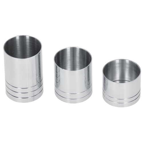 Copo medidor em aço inoxidável para bartenders, resistente a altas temperaturas, com design elegante e sofisticado, fácil de limpar e com boca