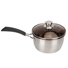 Tempered Glass Lid Saucepan Stainless Steel Ergonomic Design Heat Proof Handle Non Toxic Dishwasher Safe Mirror Finished Brushed Surface Multi Use