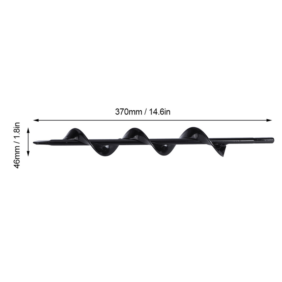 Manganese Steel Garden Auger Drill Bit - 46X370mm Digging Tool 8751379824682