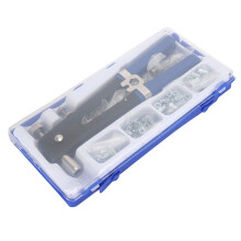 Universeel blindklinknagelgereedschap met instelbare druk voor M3, M4, M5, M6 en M8 blindklinknagels. Inclusief antisliphandvat, opbergkoffer en