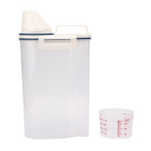 Contenedor de almacenamiento de comida para mascotas con diseño portátil para viajes, recipiente hermético de plástico apto para alimentos con