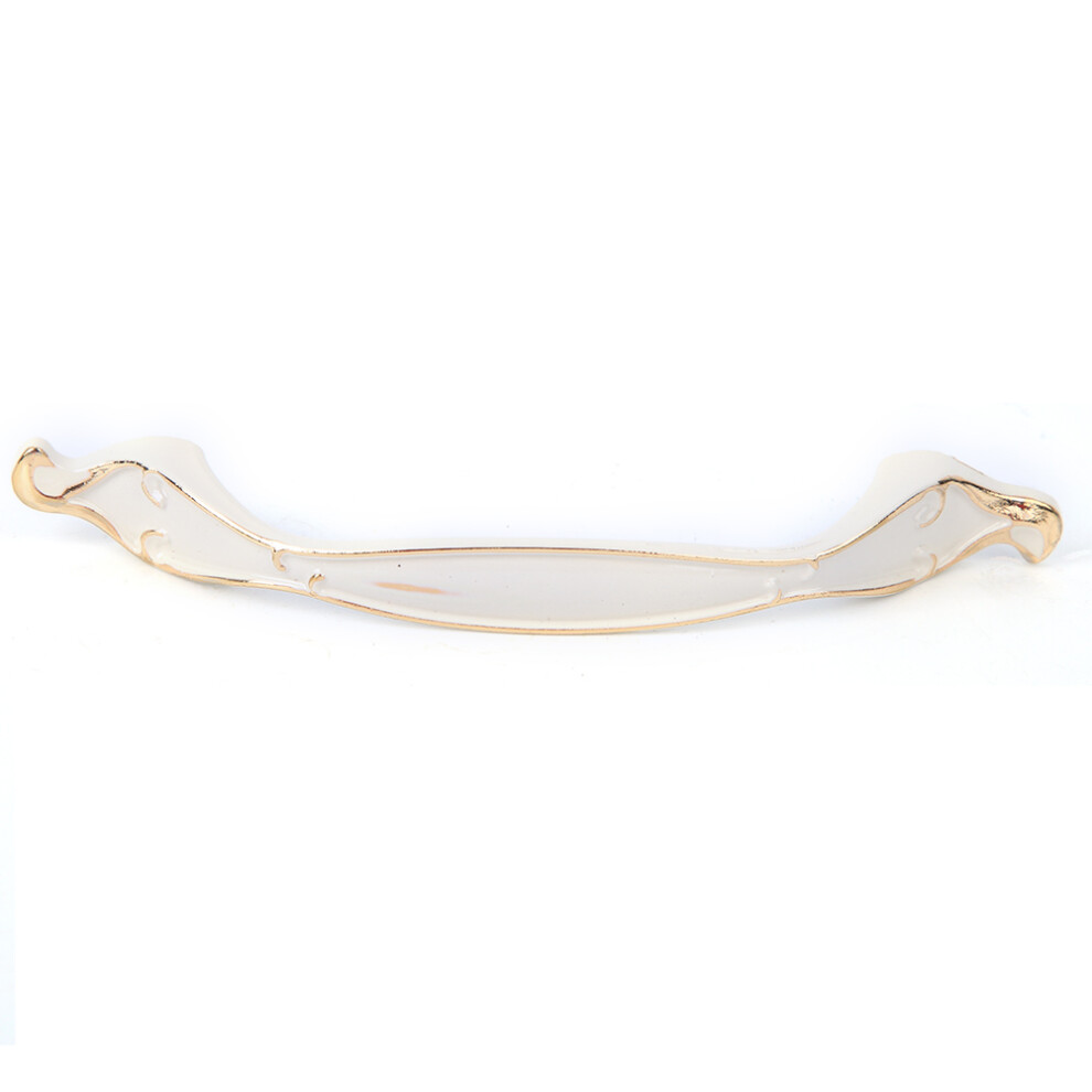 European Ivory White Aluminum Alloy Drawer Handle 96Mm Traditional Style 8711379825737
