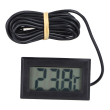 Digital LCD-termometer temperaturmonitor med ekstern probe Høy presisjons NTC-sensor for måling av kjøleskapsvanntemperatur -50 til 110 grader