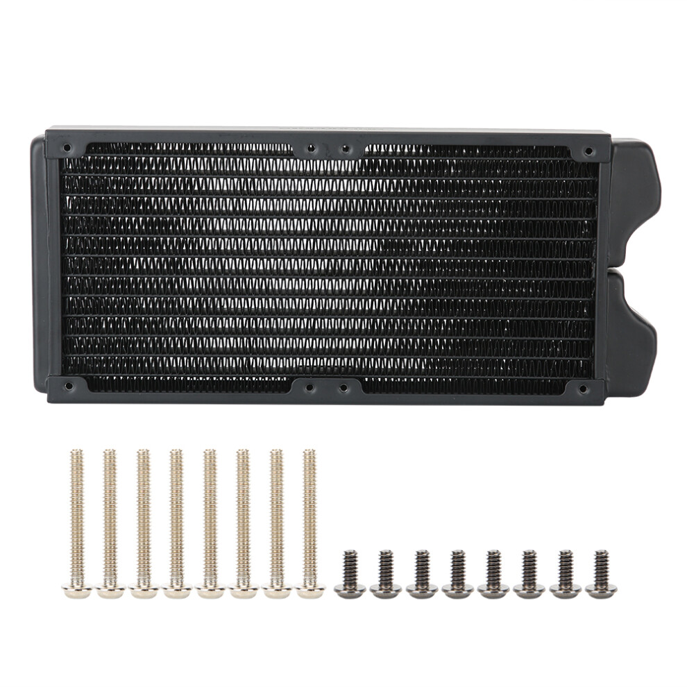 Water Cooling Radiator With 12 Pipe Design Ultra Thin Structure For Pc Components Powder Coated Copper Core Low Noise Cooling Solution Compatible With 9147006751640