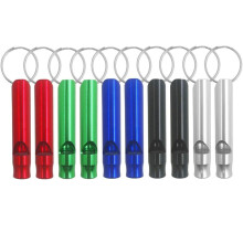 Survival Gear Essential, Loud Sound Safety Whistle, Aluminum Whistle with Keychain for Instant Attention