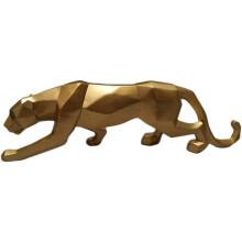 Scultura moderna da regalare, statua di orso dorato per soggiorno, decorazione d'interni in resina di alta qualità in stile baita.