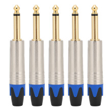 Conector audio robust și rezistent pentru chitară electrică DIY, carcasă din aliaj de zinc, cap auriu, izolație plastică pentru cabluri
