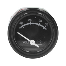 Universal Pointer Voltmeter Car Auto Measure Range Voltmeter Gauge Voltage Meter Gauge Stainless Steel Dial Material LED Light Dial High Sensitivity
