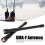 2 pezzi BF-888s antenna retrattile nera SMA-F 3