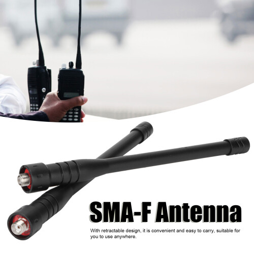 2 pezzi BF-888s antenna retrattile nera SMA-F 2