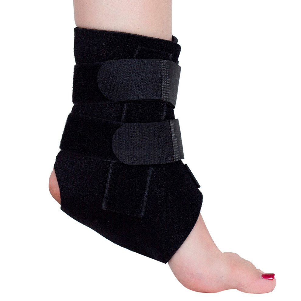 Black Ankle Support Brace For Fracture & Sprain Fixation Durable Splint Size Xl