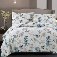 Quilted Bedspreads Cotton Patchwork Double Size King Size Bedding Set 230x250 cm Includes Comforter and Pillow