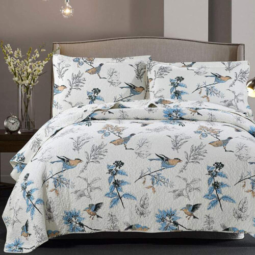 Quilted Bedspreads Cotton Patchwork Double Size King Size Bedding Set 230x250 cm Includes Comforter and Pillow