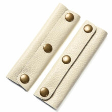 PU Leather Luggage Handle Wraps 2/4 Pieces Beige 13x10.5cm Handbag Handle Covers Travel Protection Stylish Tote Straps